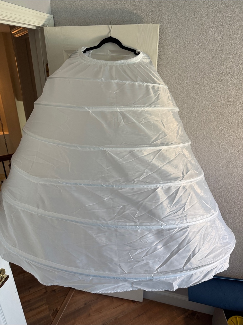 White Crinoline Petticoat Hoop Skirt - Full Volume Bridal Underskirt